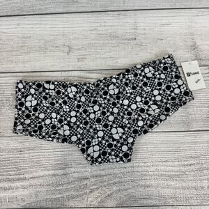 Fused Hawaii Plus Size Black White Swim Boyshort Bikini Bottoms Size XXXL
